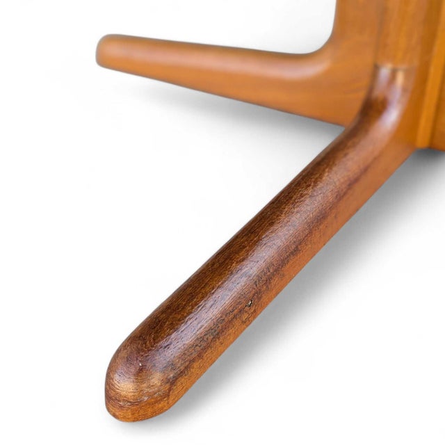 Refinished Scandinavian Modern Teak Square Dining Table, Mid-Century For Sale In Los Angeles - Image 6 of 18