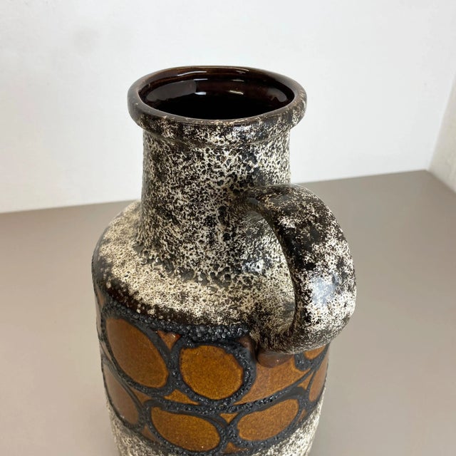 Large Multi-Color Pottery Fat Lava 408-40 Floor Vase from Scheurich, 1970s For Sale - Image 10 of 18