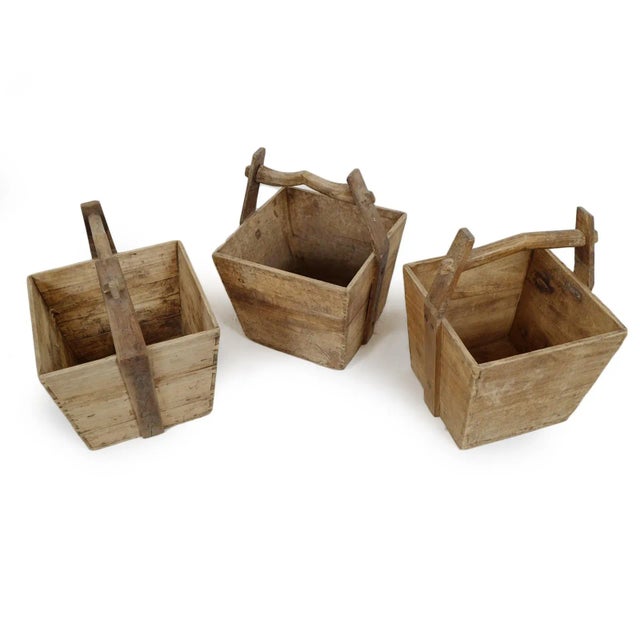 Vintage Elm Rustic Village Bucket For Sale In Los Angeles - Image 6 of 7