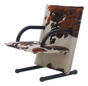 T-Line Armchair in Cowhide by Burkhard Vogtherr for Arflex, 1980s