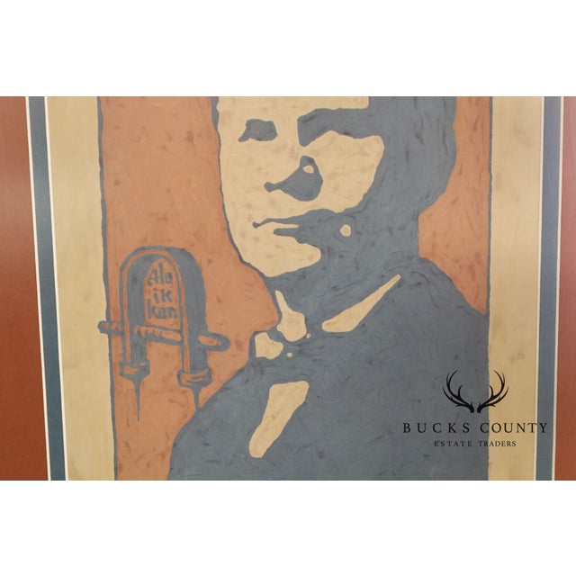 Double Matted Wood Framed Lithograph of Gustav Stickley Portrait For Sale In Philadelphia - Image 6 of 18