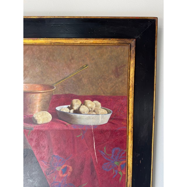 1960s 1960s John Bazadona Still Life Oil on Canvas Painting, Signed & Framed For Sale - Image 5 of 12