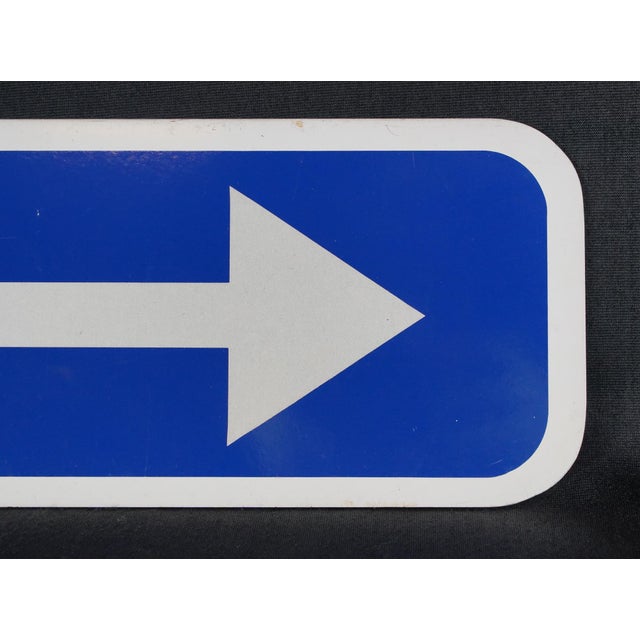 Vintage Aluminum Arrow Directional Guide Sign For Sale - Image 4 of 9
