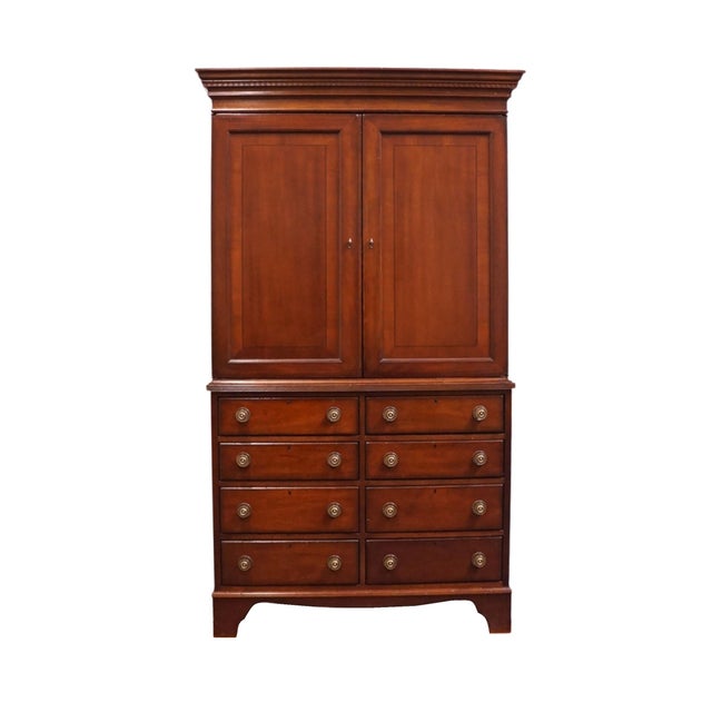 Traditional Lexington Furniture Palmer Home Collection Solid Cherry Traditional 46" Media Armoire 554-318 For Sale - Image 3 of 18