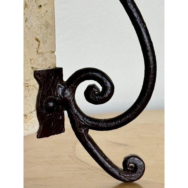 1980s Maitland - Smith Attributed Stone Veneer Box on Metal Legs For Sale - Image 12 of 12