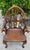 Brown Vintage Gothic Revival Windsor Armchair Attributed to Theodore Alexander For Sale - Image 8 of 14