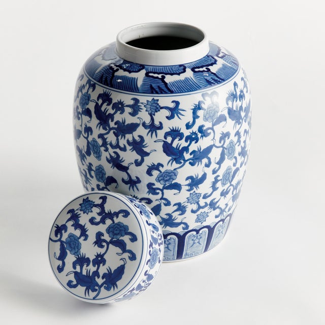 Early 21st Century Barclay Butera Dynasty Blossom Lidded Jar For Sale - Image 5 of 7