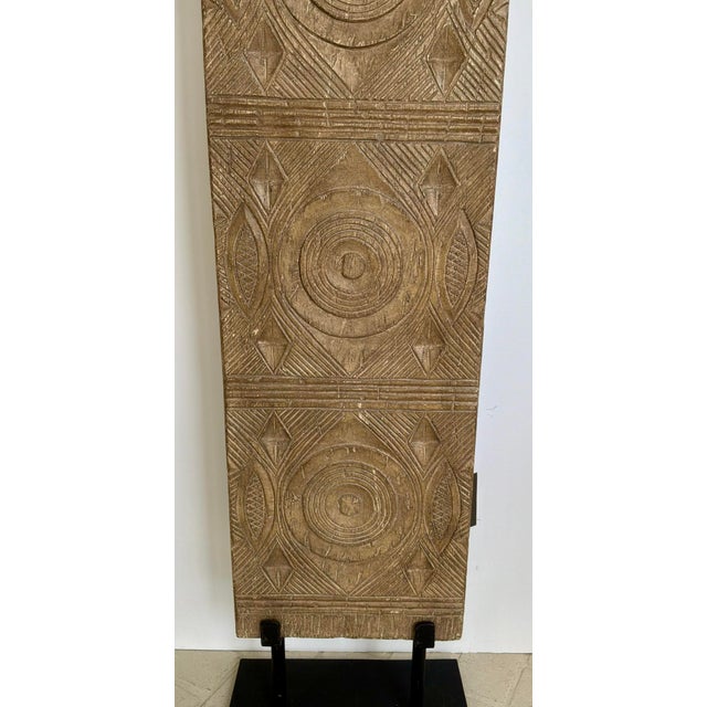 Revelation Tribal Mango Wood Small Forebearers Etching Sculpture For Sale In Atlanta - Image 6 of 6
