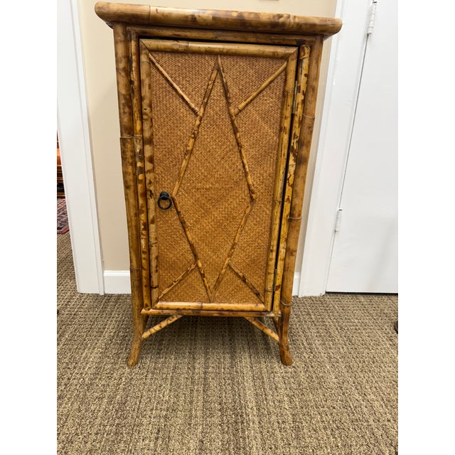Brown Fabulous Vintage Bamboo Cabinet, 1970’s For Sale - Image 8 of 9