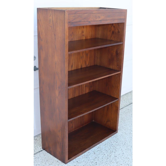 Brown 1970s Pair of 2 Open Front Bookcases With Adjustable Shelvings, Attributed For Sale - Image 8 of 16