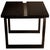 Sleek modern lines on this Minimalist steel and wood side table. We have added an espresso finish to the reclaimed teak...