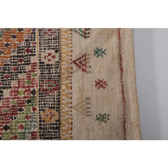 Vintage Turkish Flat-Weave Jajim Kilim Rug 6'8'' X 10'4'' For Sale - Image 11 of 12