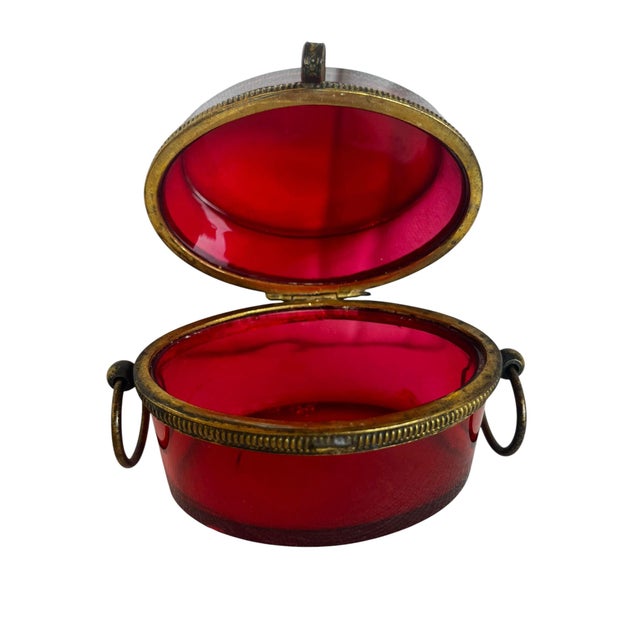 French Ruby Glass Box, Circa 1880 For Sale In Dallas - Image 6 of 9