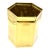 Vintage English Brass Hexagonal Jardiniere Planter For Sale