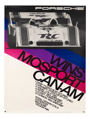 Porsche Wins Mosport Can-Am Poster from Atelier Strenger, 1973