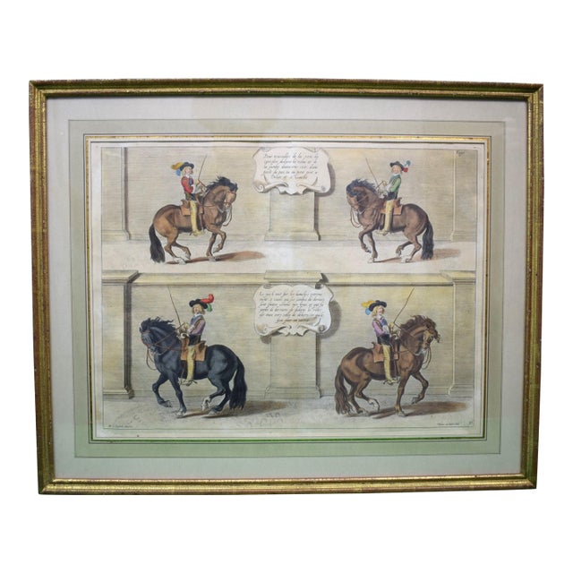 Mid 20th Century Four Horseman Hand-Coloured Lithograph Plate 36. For Sale