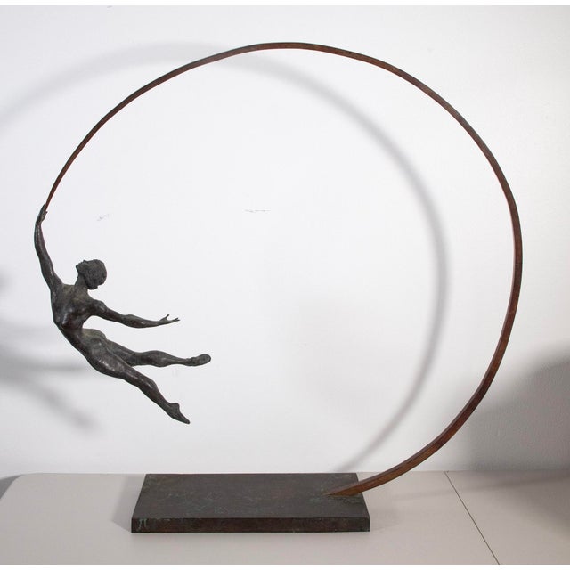 1980s Tom Merrifield – Kenn Wells Loop Bronze Sculpture, Signed & Numbered 3/10 - 34" H For Sale - Image 4 of 9
