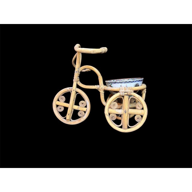 1970s Circa 1970s Bent Wood Bicycle Plant or Pot Holder Decoration For Sale - Image 5 of 10