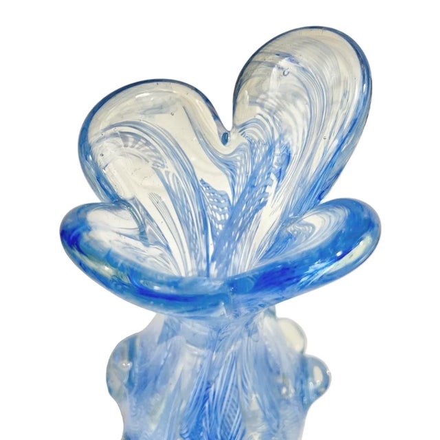 1950s Murano Glass Baby Blue Vase Chairish