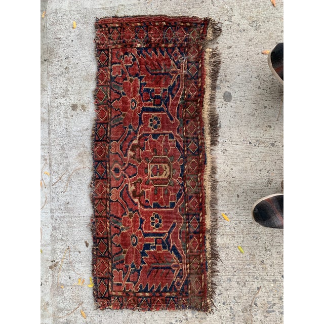 1870s, Handmade Antique Collecitble Afghan Ersari Rug 2.1' X 3.3' For Sale - Image 4 of 8