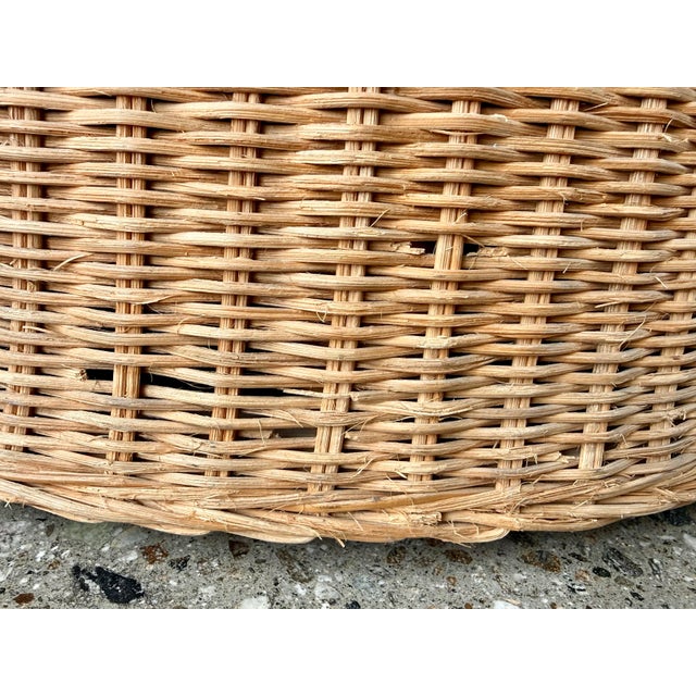 Brown 1970s Eero Aarnio Style Swivel Rattan Barrel Pod Chair Pair For Sale - Image 8 of 9