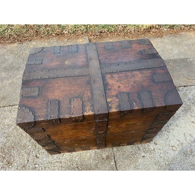 1850's steamer trunk with dome top, with historic details linking it to Queen Victoria as well as Albert, the Prince of...
