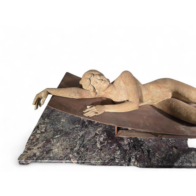 Mañosa, Large Sculpture of a Reclining Woman, 1970, Terracotta For Sale - Image 9 of 12