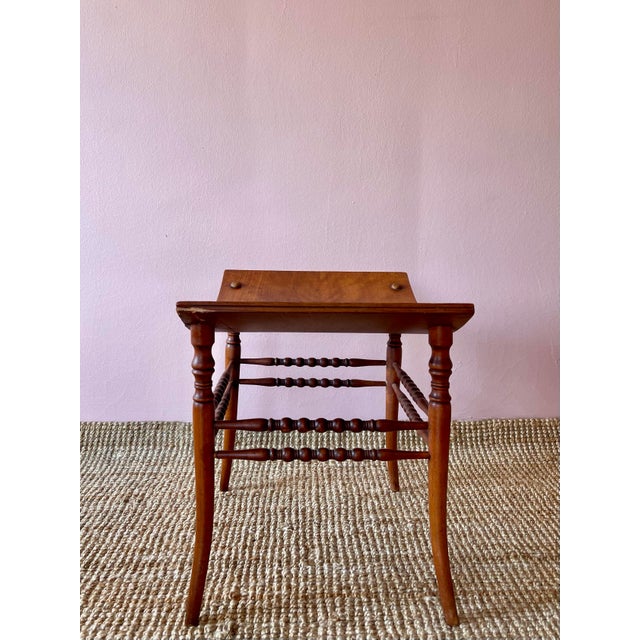 Early 20th Century Antique Egyptian Revival Bentwood Thebes Stool For Sale - Image 4 of 10
