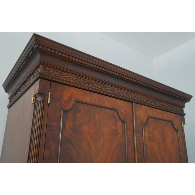 Henkel Harris Mahogany Tall Wardrobe Chifferobe Armoire For Sale - Image 10 of 18