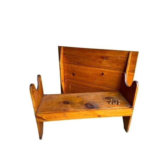 1930s Convertible Table Bench Rustic Pine For Sale - Image 4 of 11