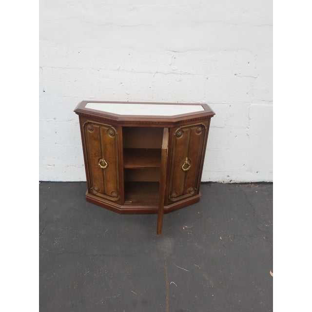 Brown Hollywood Regency Small Console Cabinet 6647 For Sale - Image 8 of 17
