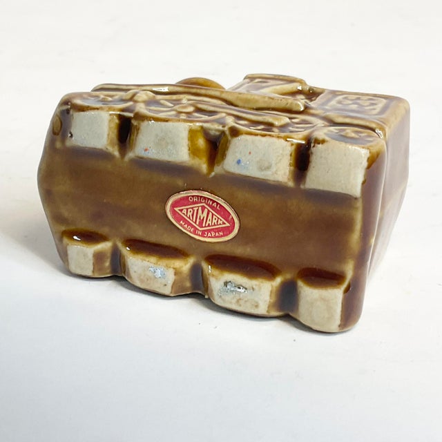 1950s Mid-Century Boho Chic Americana Ceramic Train Toothpick Holder. For Sale - Image 10 of 12