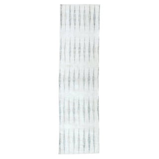 Modern Minimalist Silk Pile Runner by Doris Leslie Blau For Sale