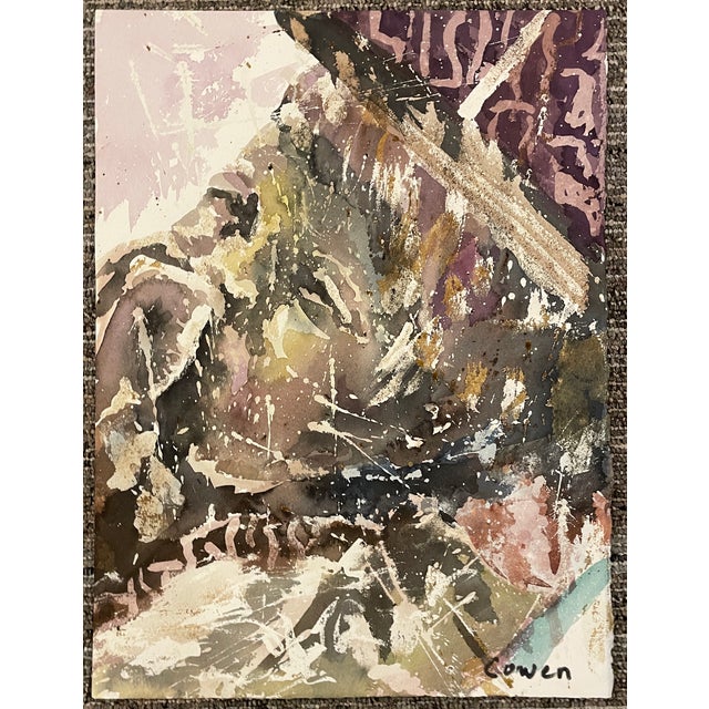 Modern watercolor on paper by Elizabeth Ann Cowen (Michigan, North Carolina 1953-2021) signed lower right. Mostly, her...