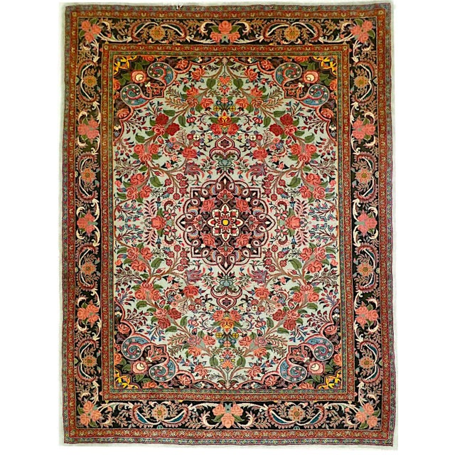 Maroon Vintage Bidjar Rug, 1930s For Sale - Image 8 of 11
