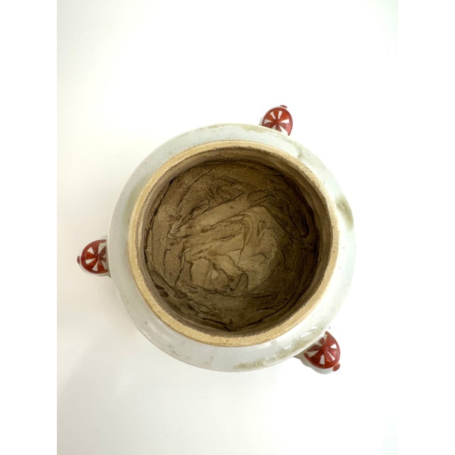 Vintage Mid 20th Century Japanese Imari-Style Porcelain Lidded Incense Burner With Foo Dog Finial For Sale - Image 10 of 12