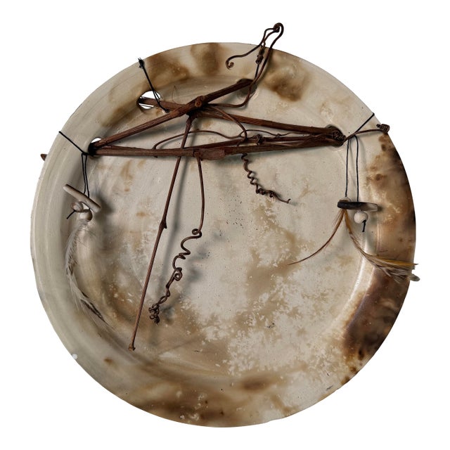 1980’s Christopher Darling Mixed Media Ceramic Wall Plate For Sale