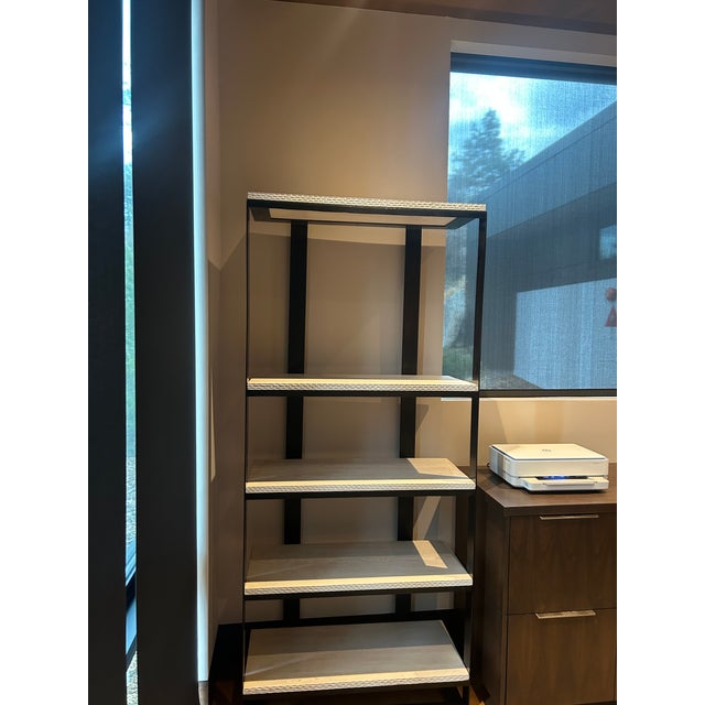 A Pair of Tall Modern Etageres For Sale - Image 9 of 11