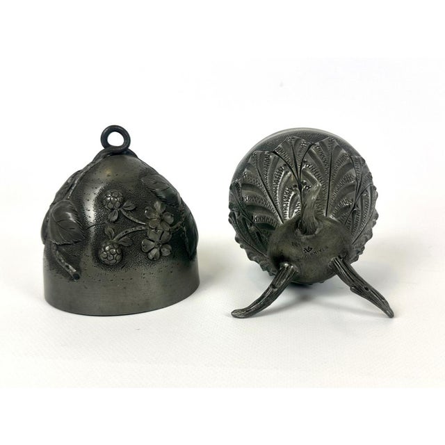 Metal Art Nouveau French Tin Egg Box by Albert Chezal for Etains Dart, 1900s For Sale - Image 7 of 11