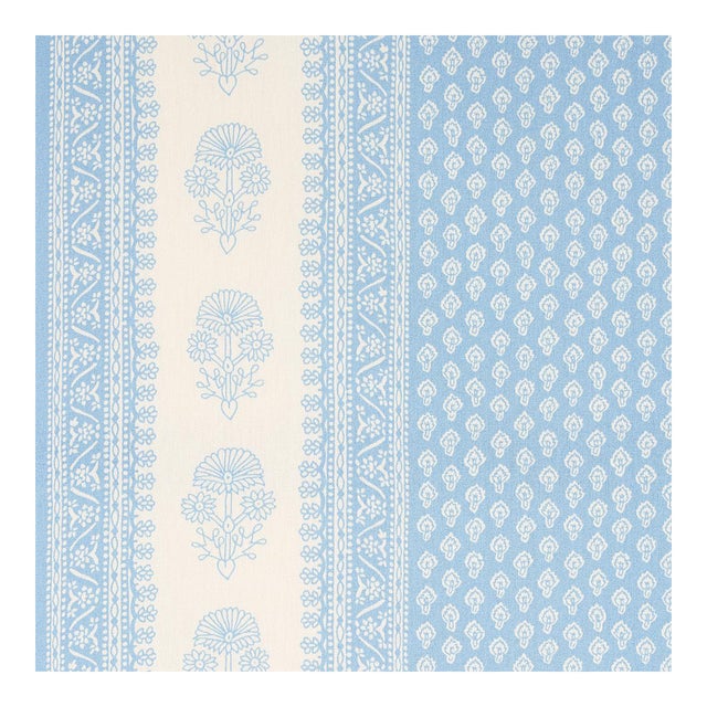 Sample - Schumacher x Mark D. Sikes Hyacinth Indoor/Outdoor Fabric in China Blue For Sale