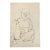 1981 Egon Schiele 38 Erotic Drawing Girl With Hat For Sale