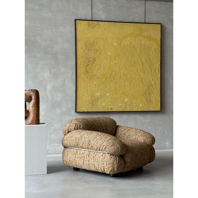 Textile Sesann Armchairs by Gianfranco Fratinni, Set of 2 For Sale - Image 7 of 9