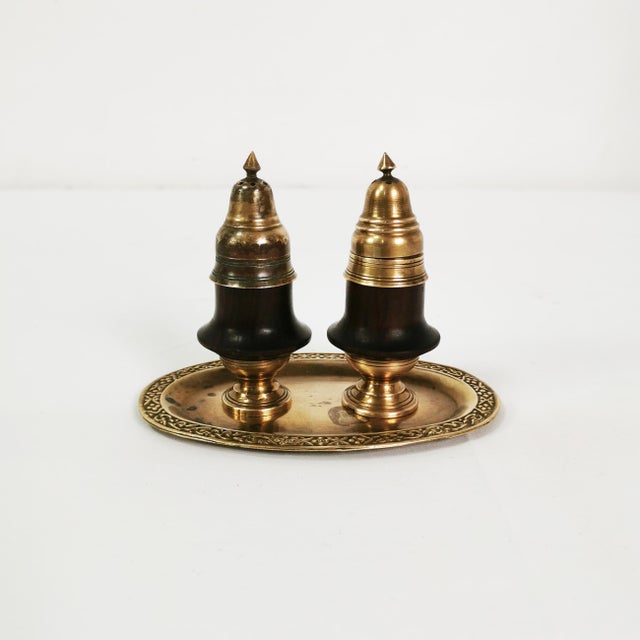 Vintage Danish Spice Set in Brass and Rosewood, 1950s, Set of 3 For Sale - Image 14 of 14