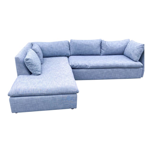 West Elm Shelter 2 Piece Chaise Sectional Chairish