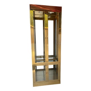 Mid Century Attribution MasterCraft Brass Clad Vitrine #2 For Sale