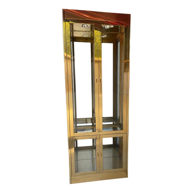 Mid Century Attribution MasterCraft Brass Clad Vitrine #2 For Sale