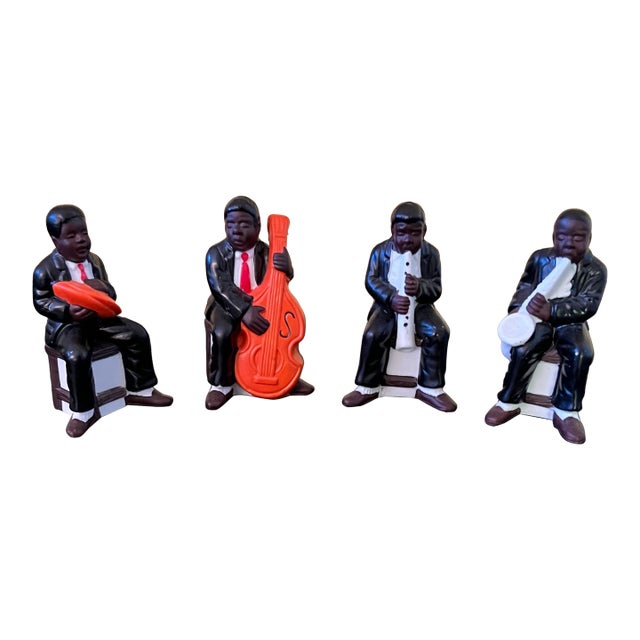 Vintage African American Ceramic Jazz Musicians Figurines- Set of 4 For Sale