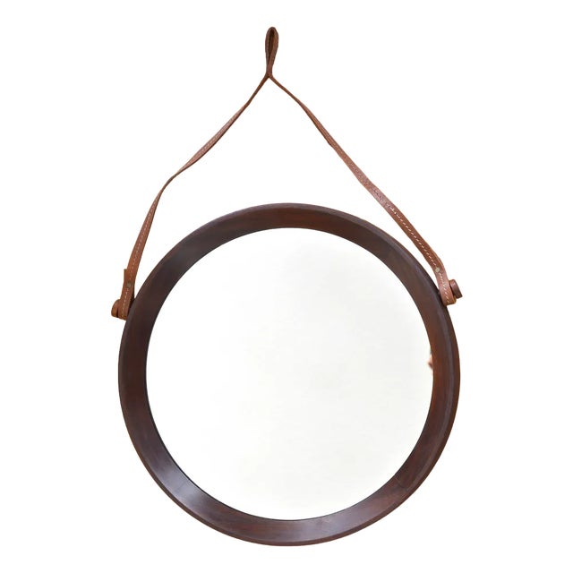 Teak Mirror by Uno & Östen Kristiansson for Luxus Vittsjö, 1960s For Sale