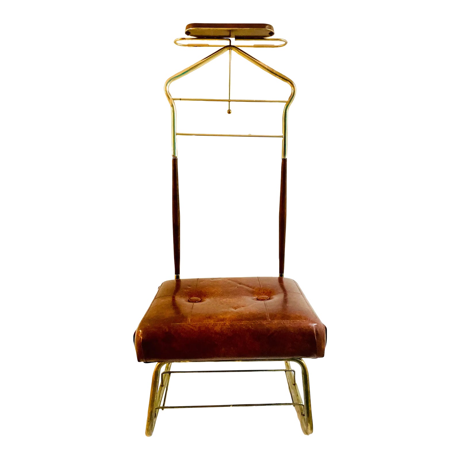 Mid Century Modern Vintage Valet Stand With Seat Vintage Butler