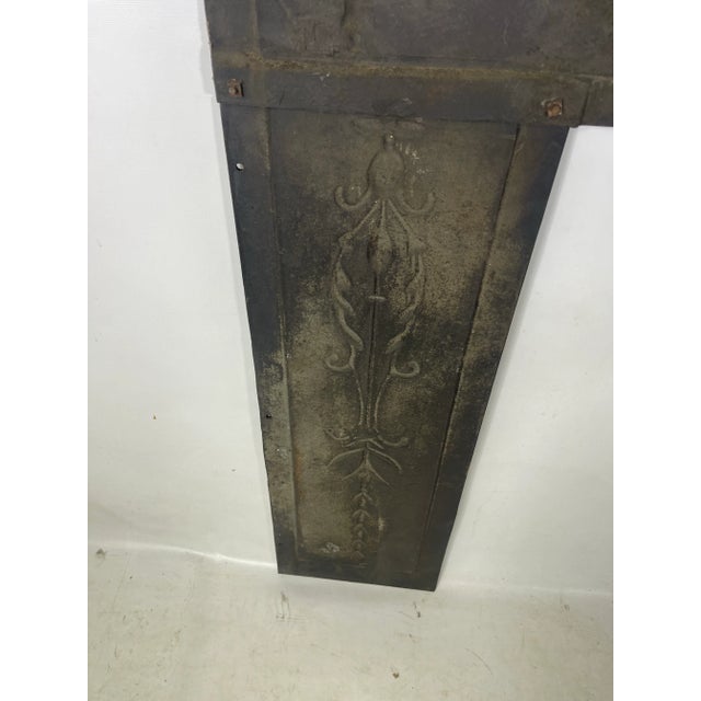 Copper Arts and Craft Cast Iron Urn/Floral Fireplace Surround For Sale - Image 8 of 9